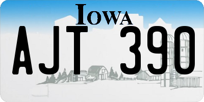 IA license plate AJT390