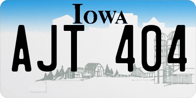 IA license plate AJT404