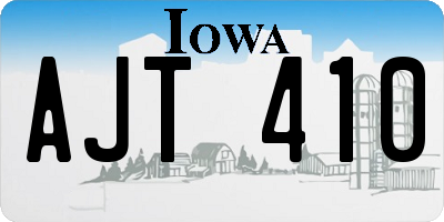 IA license plate AJT410