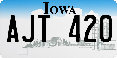 IA license plate AJT420