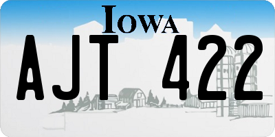 IA license plate AJT422