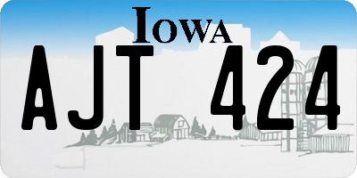 IA license plate AJT424