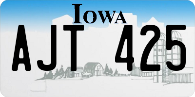 IA license plate AJT425
