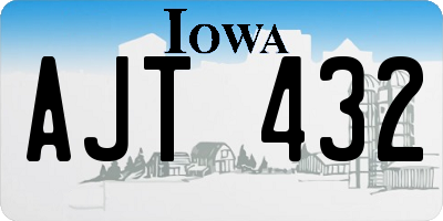 IA license plate AJT432