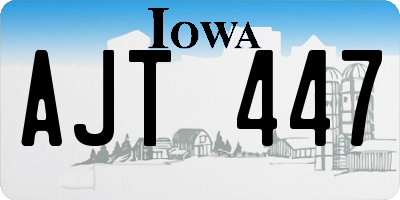 IA license plate AJT447