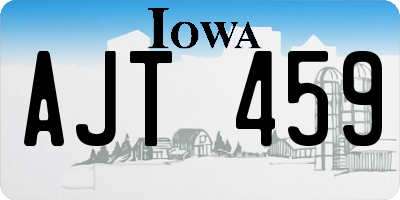 IA license plate AJT459