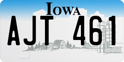 IA license plate AJT461