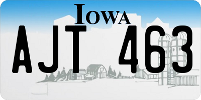 IA license plate AJT463