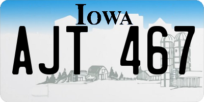 IA license plate AJT467