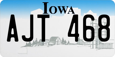 IA license plate AJT468