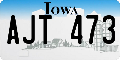IA license plate AJT473