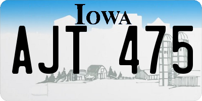 IA license plate AJT475