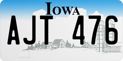 IA license plate AJT476