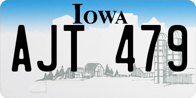 IA license plate AJT479