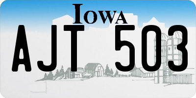 IA license plate AJT503