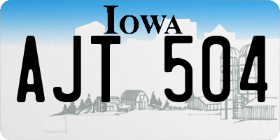 IA license plate AJT504