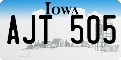 IA license plate AJT505