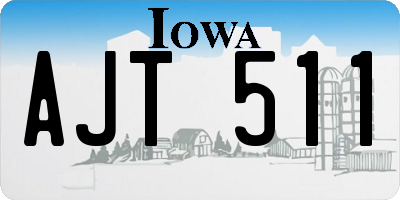 IA license plate AJT511