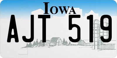 IA license plate AJT519