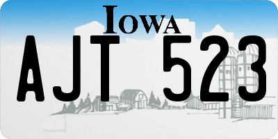IA license plate AJT523