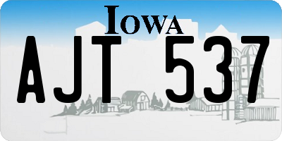 IA license plate AJT537