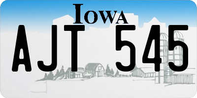 IA license plate AJT545