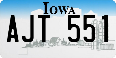IA license plate AJT551