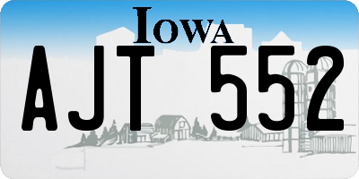 IA license plate AJT552
