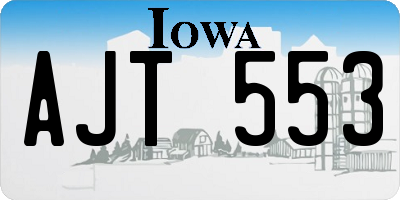 IA license plate AJT553