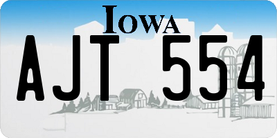 IA license plate AJT554