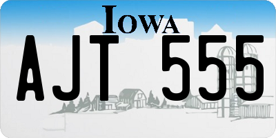 IA license plate AJT555