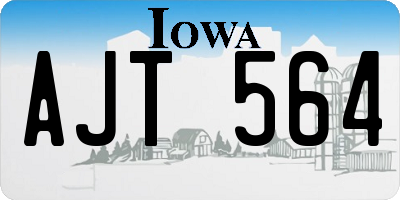IA license plate AJT564
