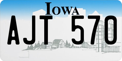IA license plate AJT570