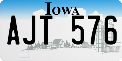 IA license plate AJT576