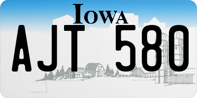 IA license plate AJT580