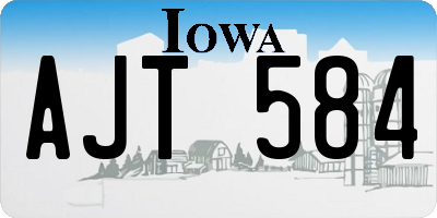 IA license plate AJT584