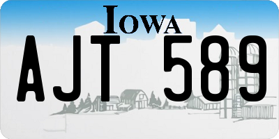 IA license plate AJT589