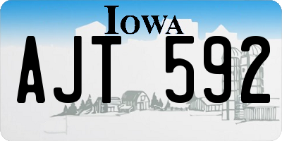 IA license plate AJT592
