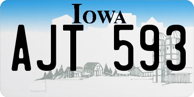IA license plate AJT593