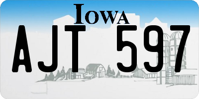 IA license plate AJT597