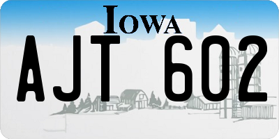 IA license plate AJT602