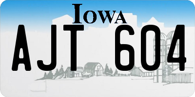 IA license plate AJT604