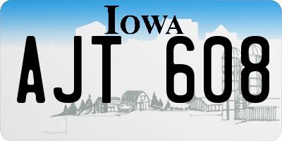 IA license plate AJT608