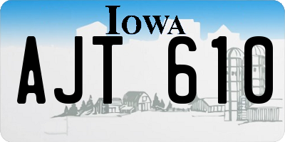 IA license plate AJT610