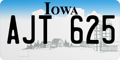 IA license plate AJT625