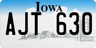 IA license plate AJT630