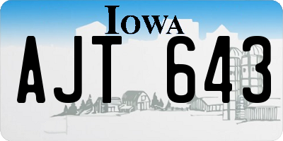 IA license plate AJT643