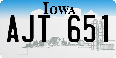 IA license plate AJT651