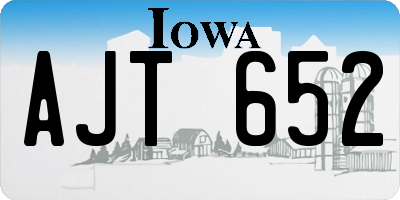 IA license plate AJT652
