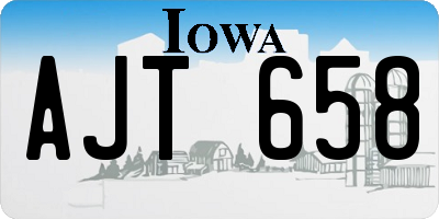 IA license plate AJT658